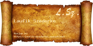 Laufik Szederke névjegykártya